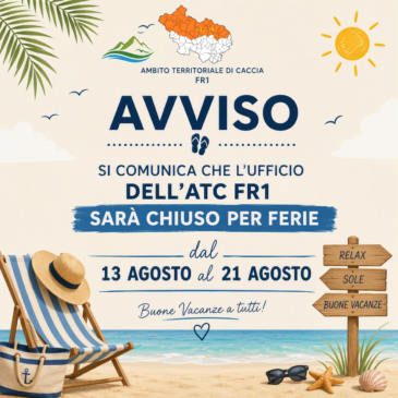 AVVISO DI CHIUSURA AL PUBBLICO PER FERIE