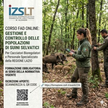 PSA: corso per cacciatori bioregolatori e personale coinvolto nel controllo delle popolazioni di suini selvatici nella Regione Lazio